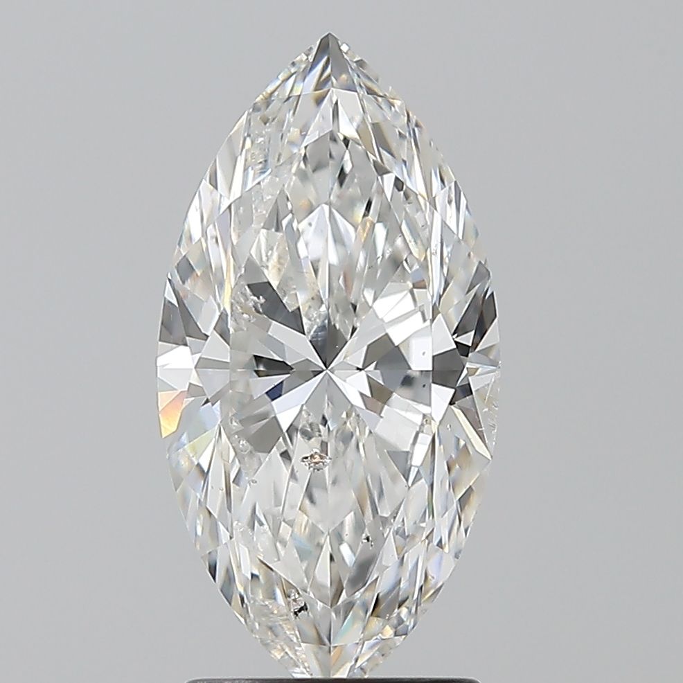 2.31 Carat Marquise Natural Diamond with  Cut Diamond in 14KT  view 1

