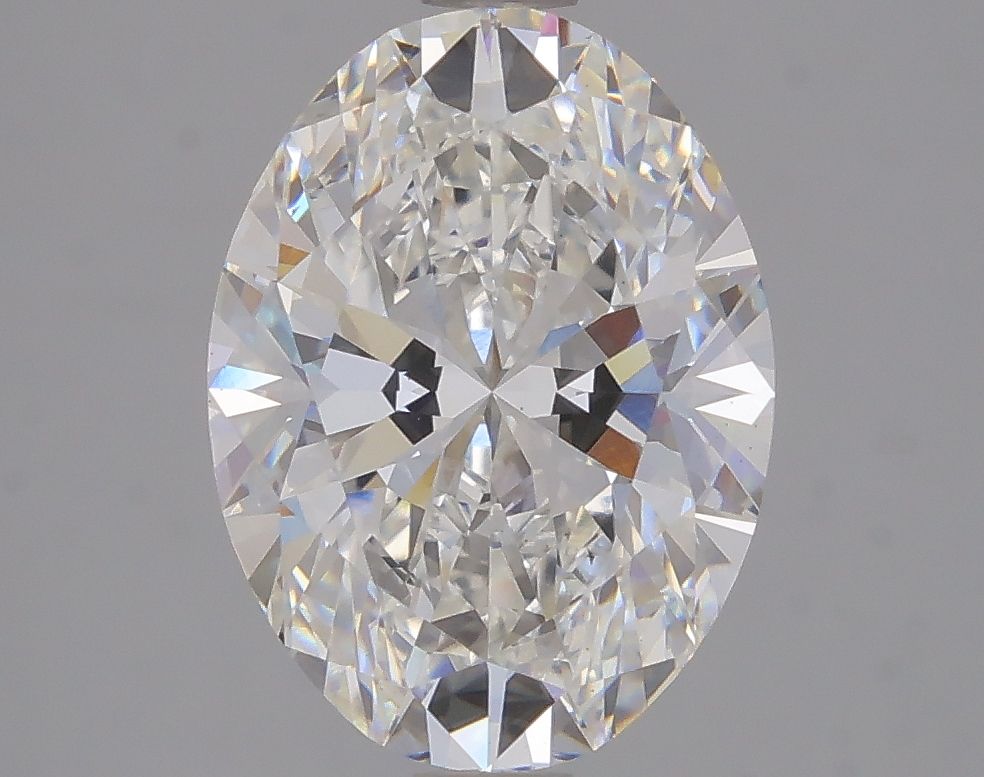3.24 Carat Oval Lab Diamond with  Cut Diamond in 14KT  view 1
