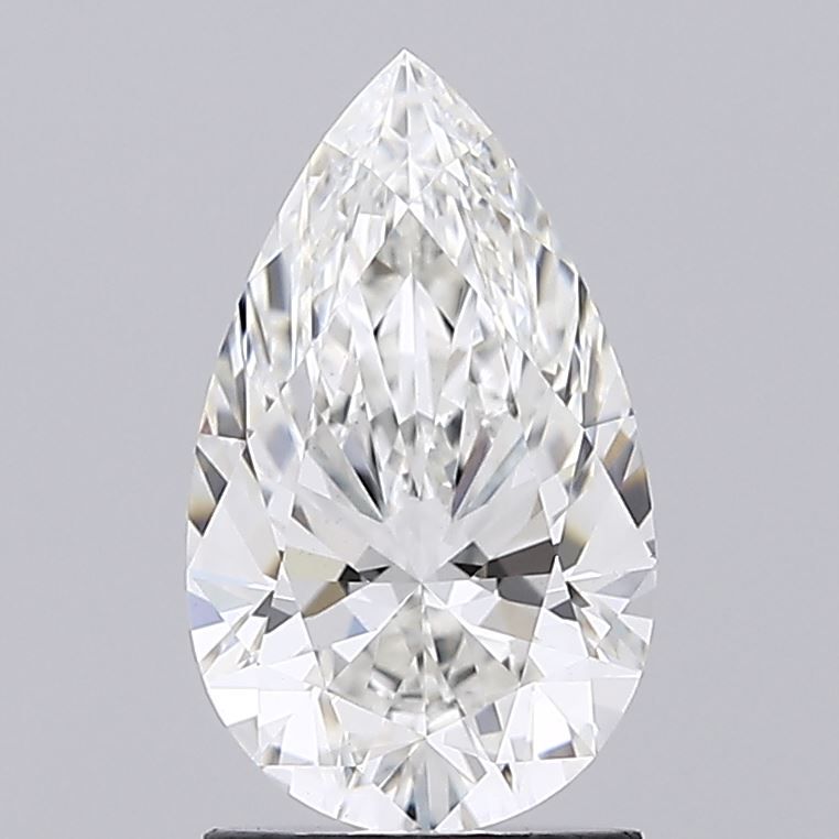 1.7 Carat Pear Lab Diamond with  Cut Diamond in 14KT  view 1
