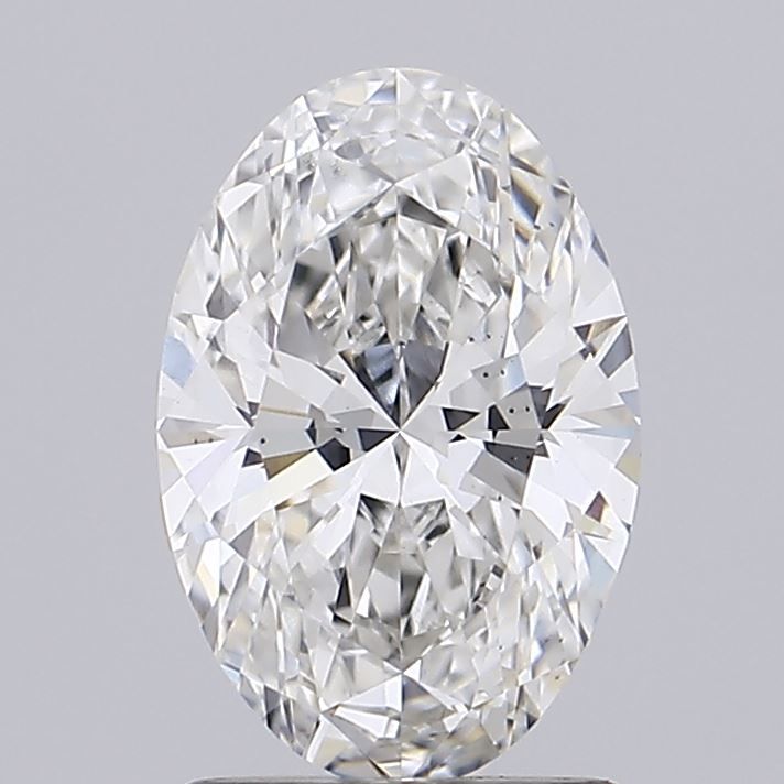 1.52 Carat Oval Lab Diamond with  Cut Diamond in 14KT  view 1
