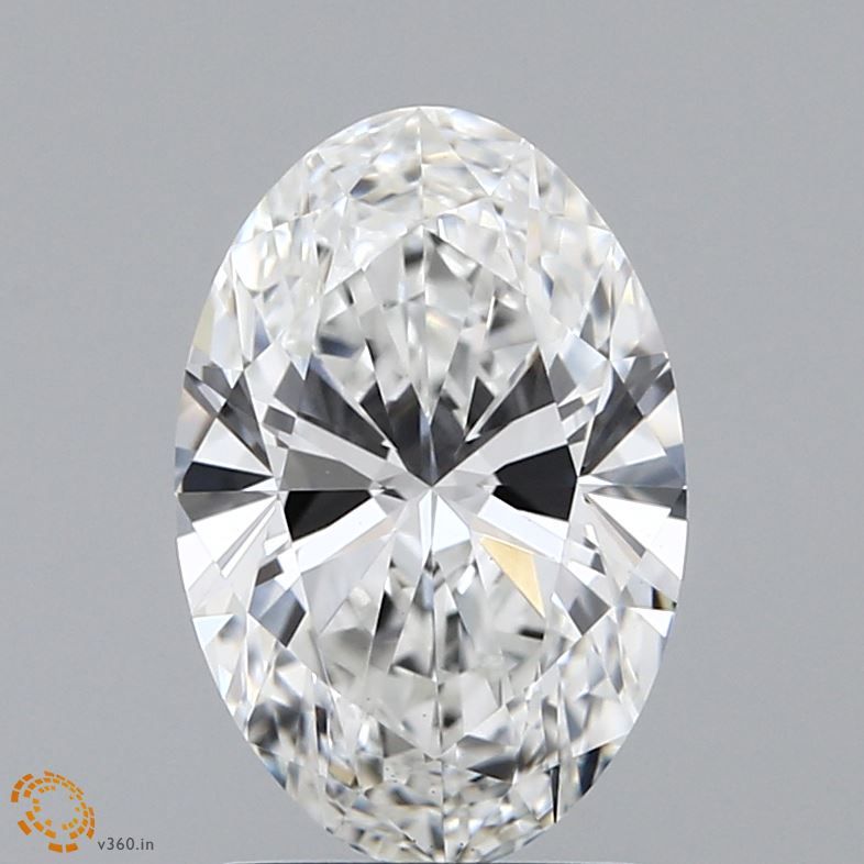 1.92 Carat Oval Lab Diamond with  Cut Diamond in 14KT  view 1

