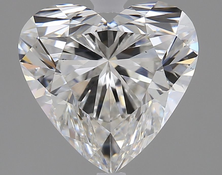 2.5 Carat Heart Lab Diamond with  Cut Diamond in 14KT  view 1

