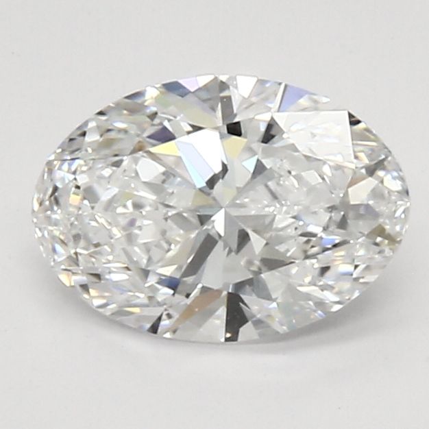 1.05 Carat Oval Lab Diamond with  Cut Diamond in 14KT  view 1
