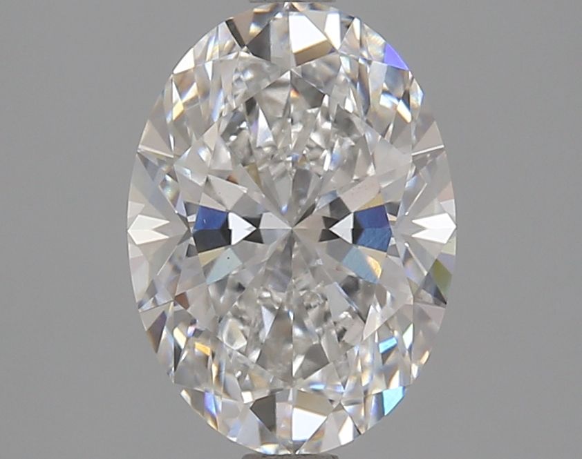 2.62 Carat Oval Lab Diamond with  Cut Diamond in 14KT  view 1
