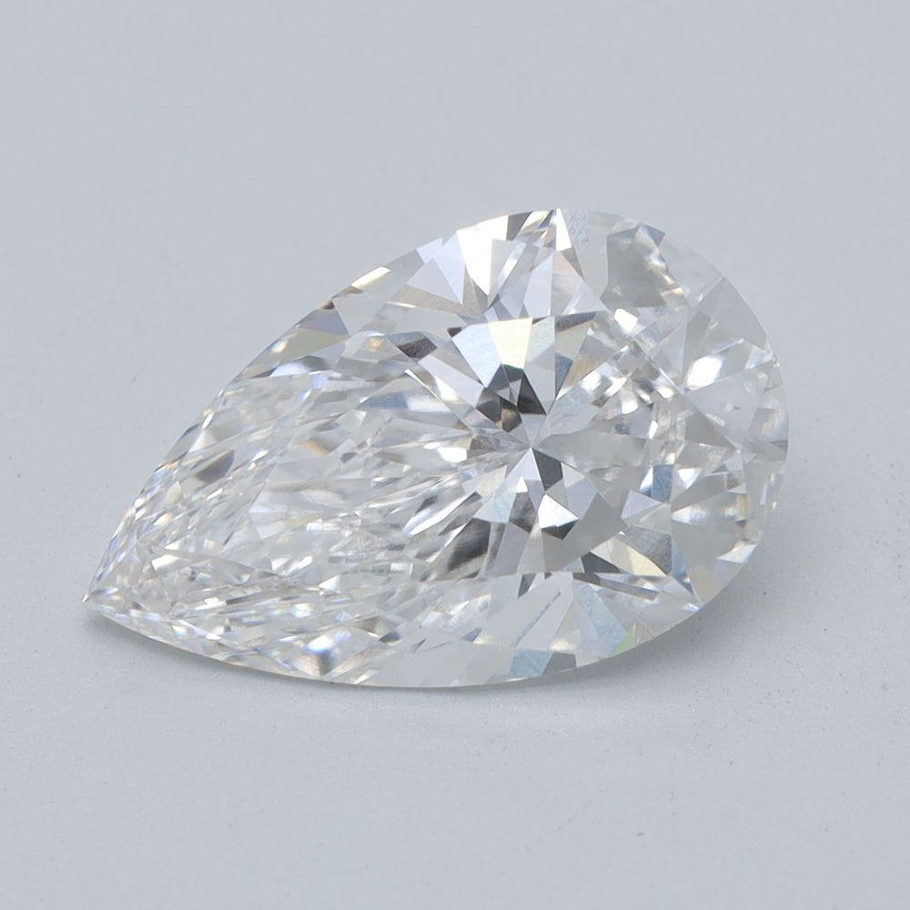 2.28 Carat Pear Lab Diamond with  Cut Diamond in 14KT  view 1

