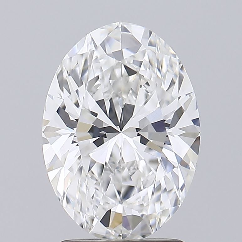 2.21 Carat Oval Lab Diamond with  Cut Diamond in 14KT  view 1
