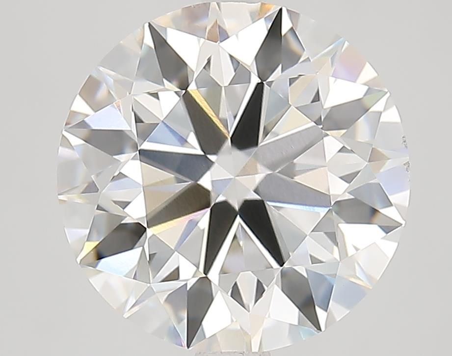 4.51 Carat Round Lab Diamond with  Cut Diamond in 14KT  view 1
