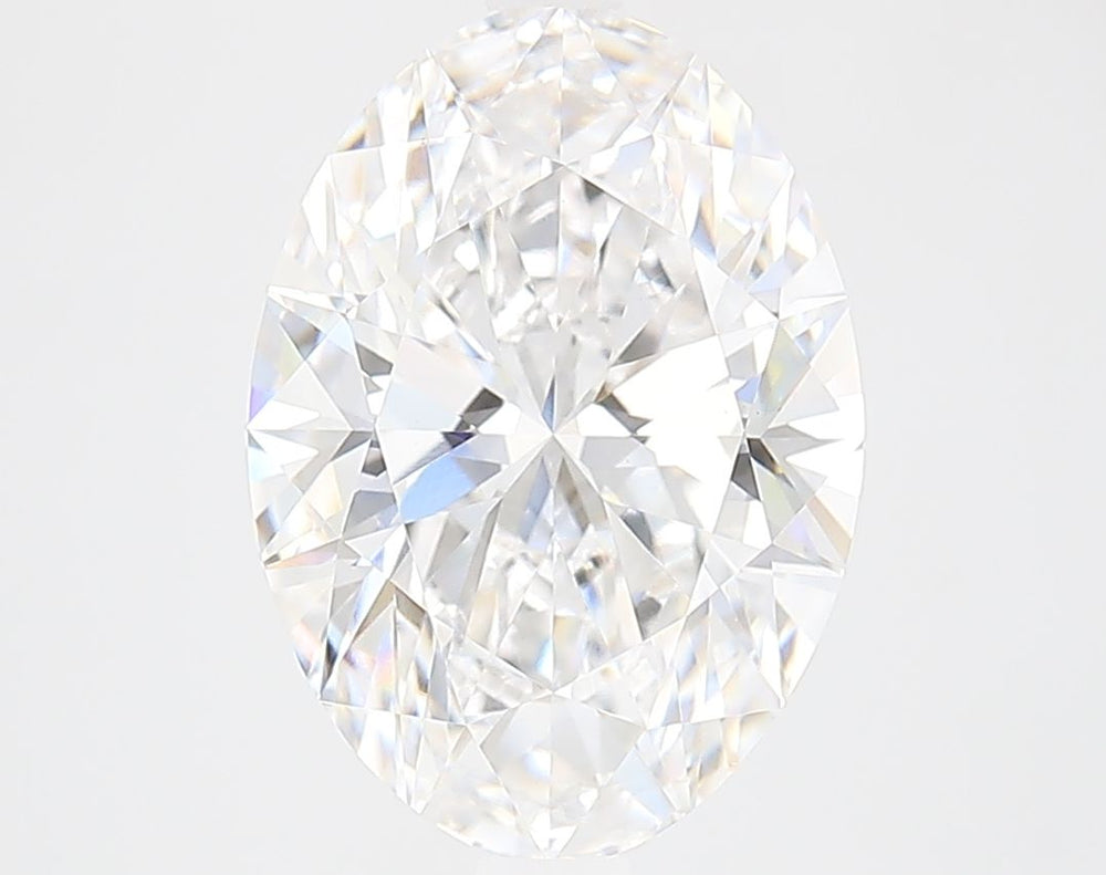 3.72 Carat Oval Lab Diamond with  Cut Diamond in 14KT  view 1
