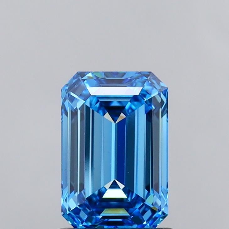 1.51 Carat Emerald Lab Diamond with  Cut Diamond in 14KT  view 1
