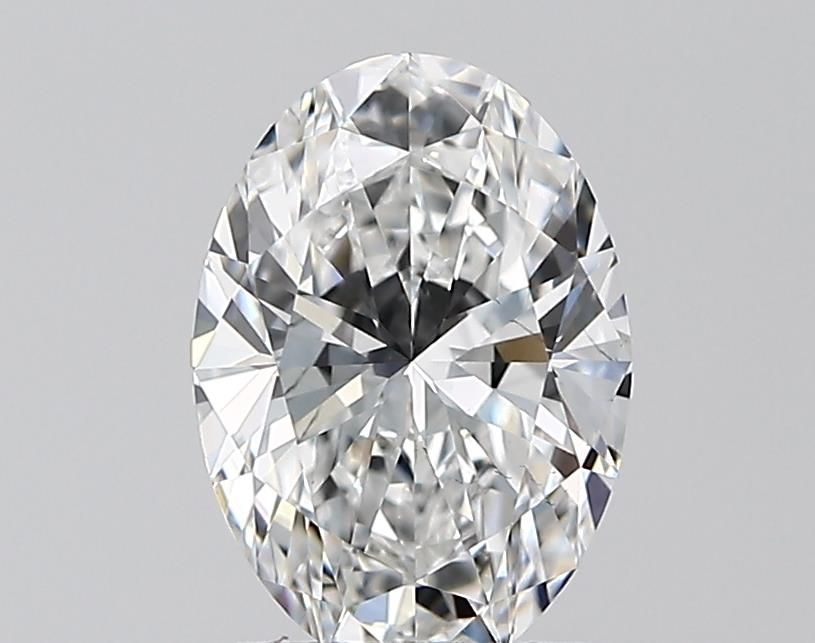 1.56 Carat Oval Lab Diamond with  Cut Diamond in 14KT  view 1
