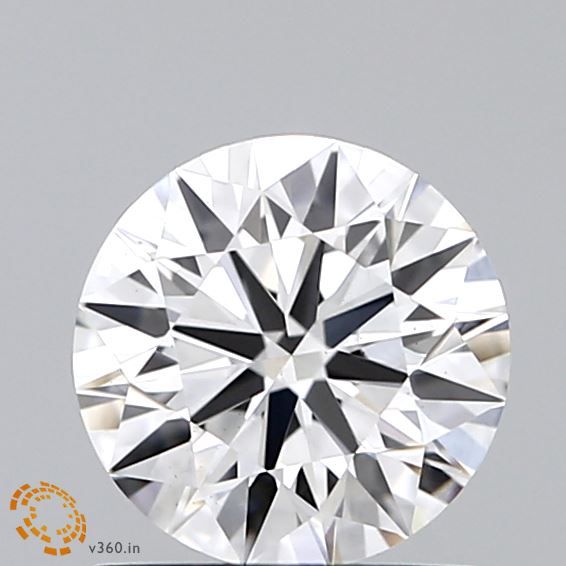 1.1 Carat Round Lab Diamond with  Cut Diamond in 14KT  view 1
