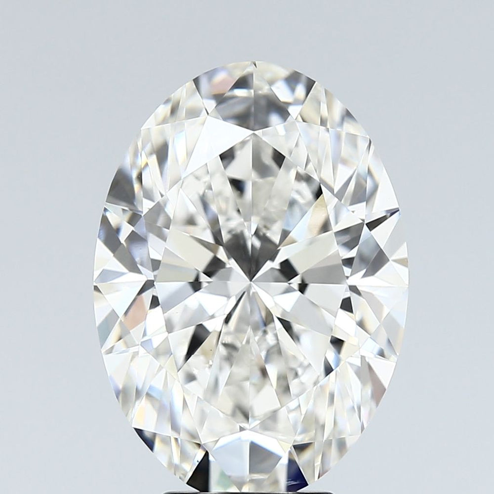 5.5 Carat Oval Lab Diamond with  Cut Diamond in 14KT  view 1
