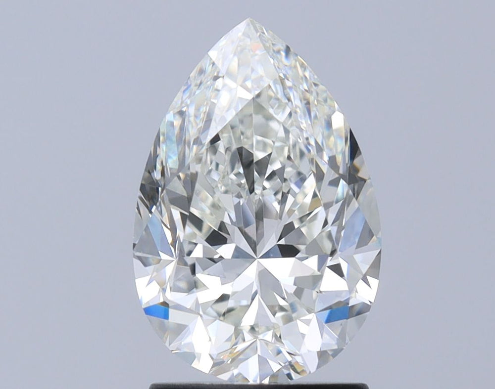 2.01 Carat Pear Natural Diamond with  Cut Diamond in 14KT  view 1
