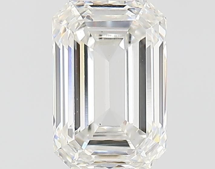 1.02 Carat Emerald Lab Diamond with  Cut Diamond in 14KT  view 1
