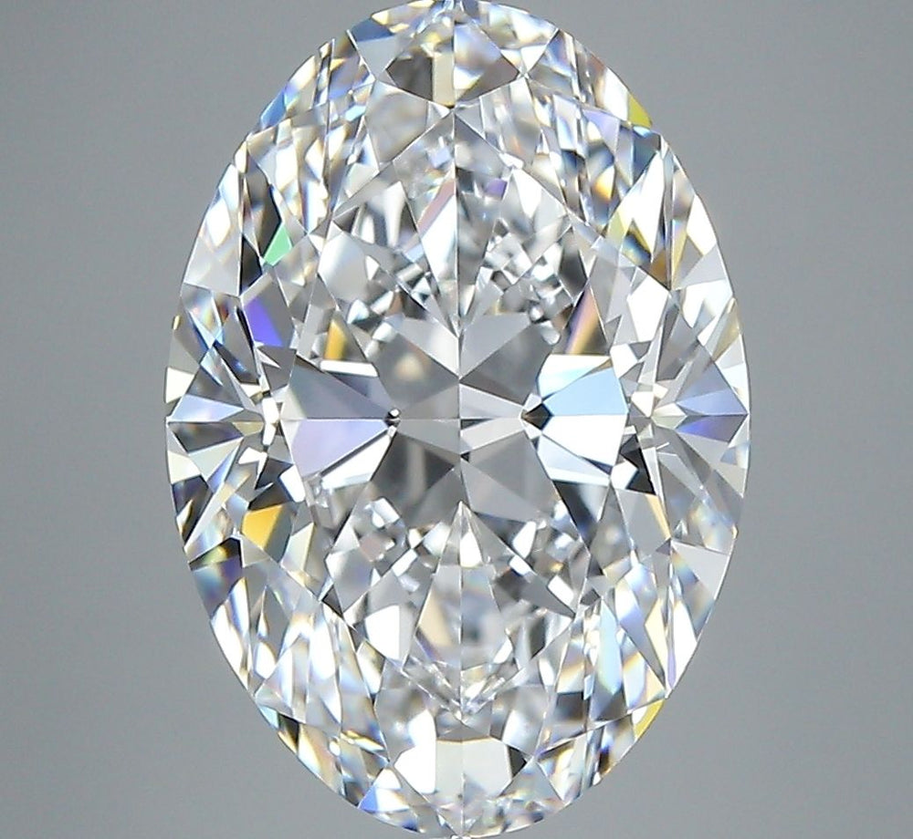 5.02 Carat Oval Natural Diamond with  Cut Diamond in 14KT  view 1
