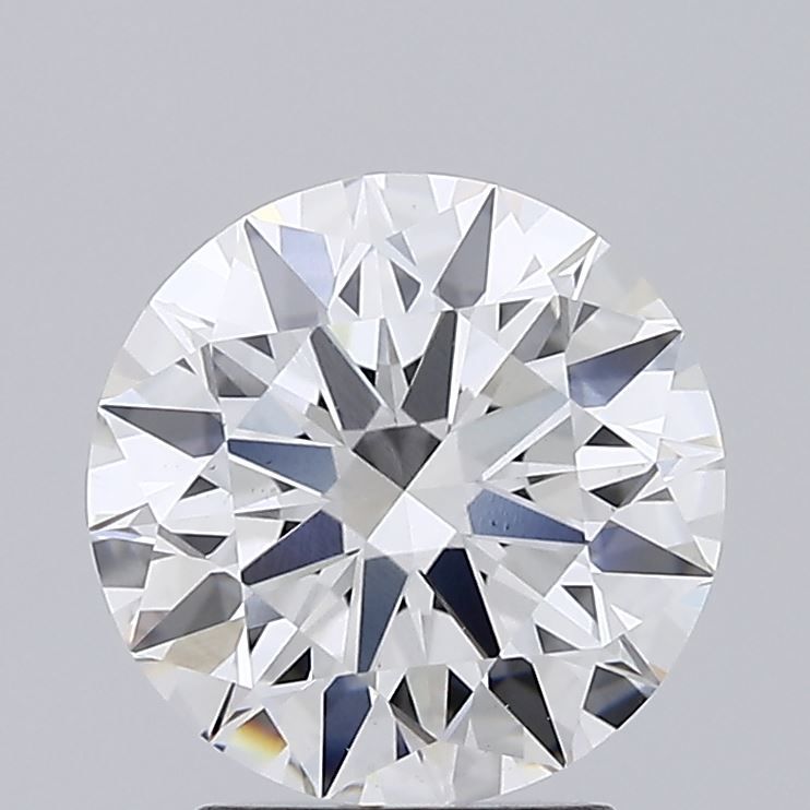 2.63 Carat Round Lab Diamond with  Cut Diamond in 14KT  view 1
