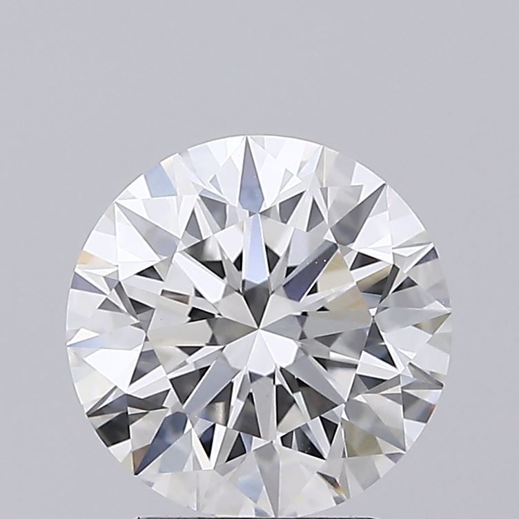 2.4 Carat Round Lab Diamond with  Cut Diamond in 14KT  view 1
