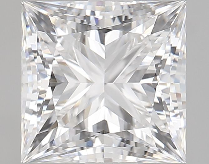 2.3 Carat Princess Lab Diamond with  Cut Diamond in 14KT  view 1
