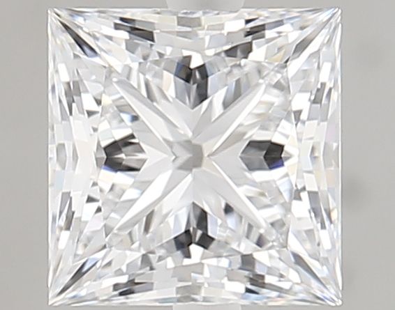 1.51 Carat Princess Lab Diamond with  Cut Diamond in 14KT  view 1
