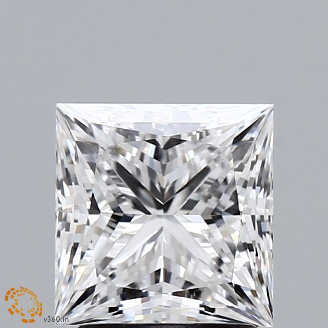 2.06 Carat Princess Lab Diamond with  Cut Diamond in 14KT  view 1
