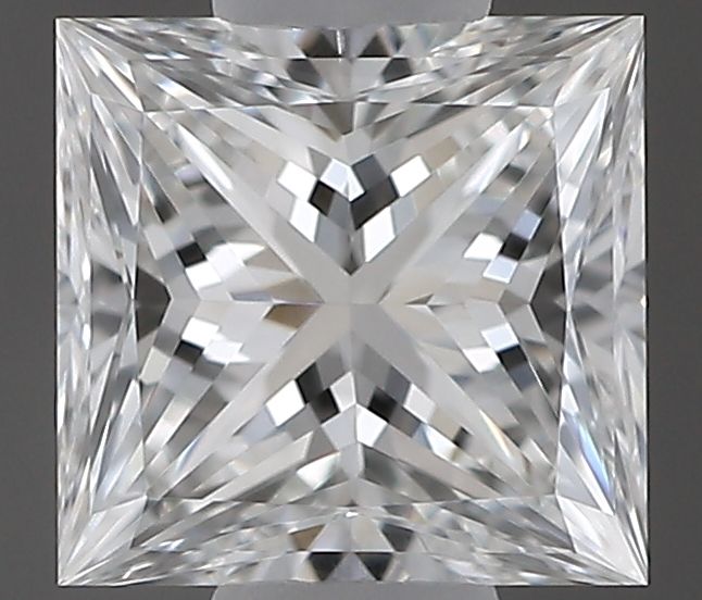 0.4 Carat Princess Natural Diamond with  Cut Diamond in 14KT  view 1
