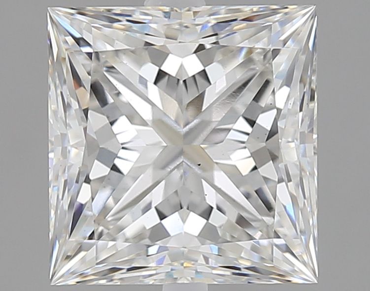 3.08 Carat Princess Lab Diamond with  Cut Diamond in 14KT  view 1
