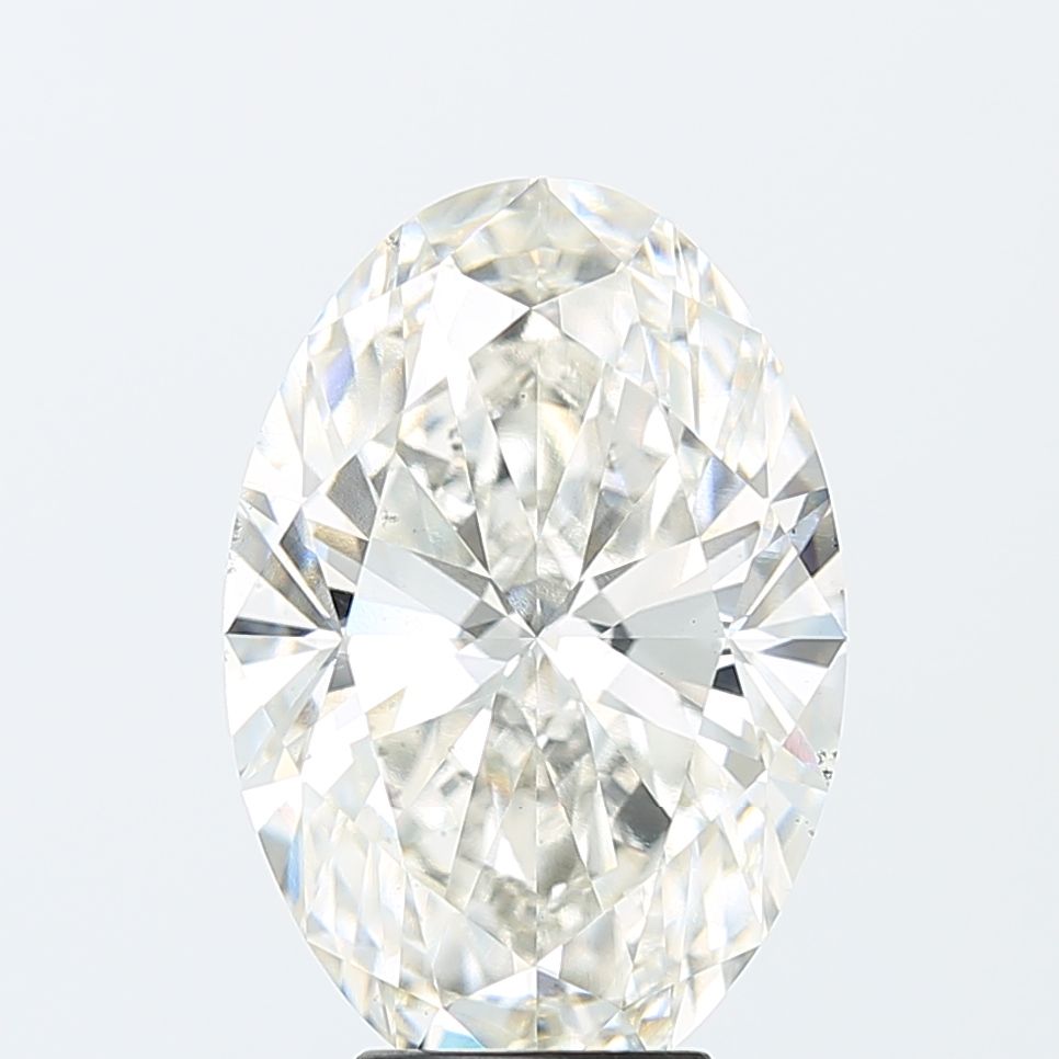 6.01 Carat Oval Lab Diamond with  Cut Diamond in 14KT  view 1
