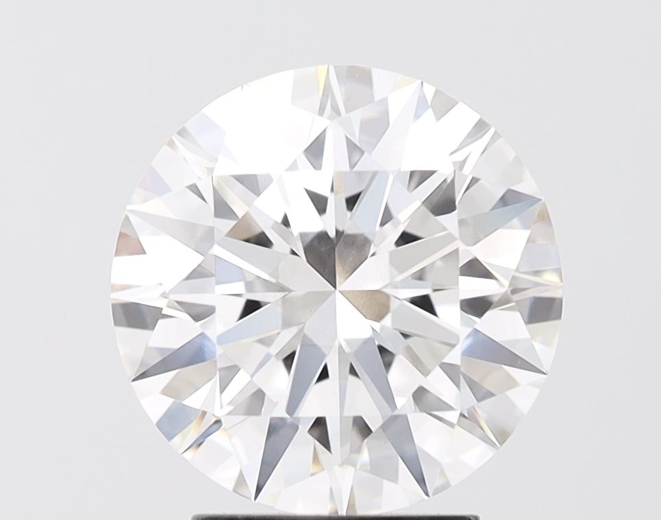 3.03 Carat Round Lab Diamond with  Cut Diamond in 14KT  view 1
