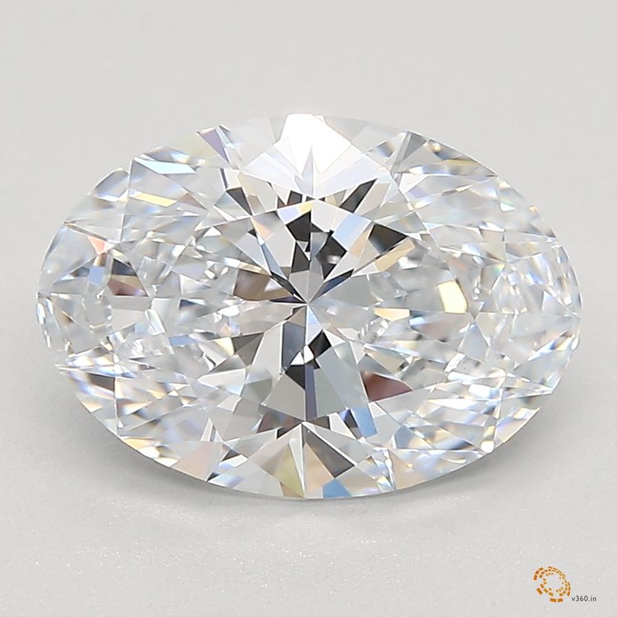 1.68 Carat Oval Lab Diamond with  Cut Diamond in 14KT  view 1
