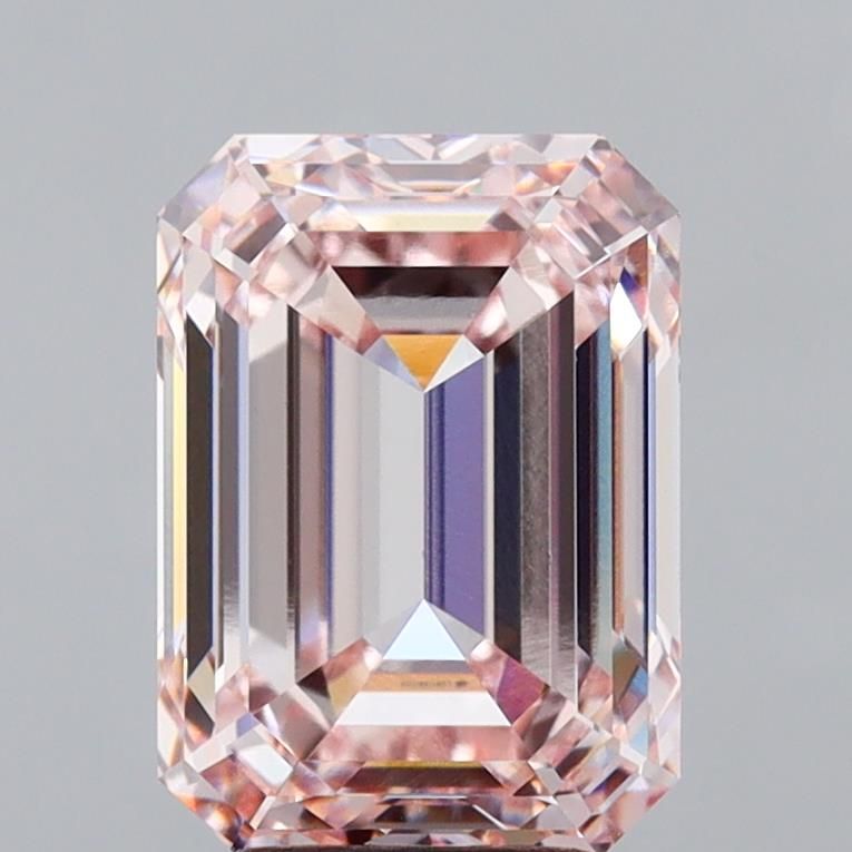 4.02 Carat Emerald Lab Diamond with  Cut Diamond in 14KT  view 1
