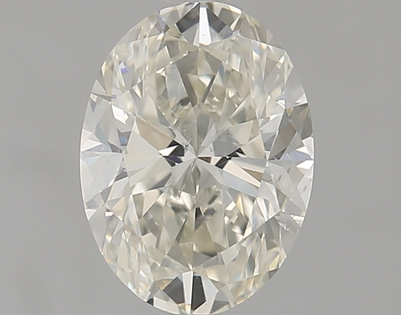 1.0 Carat Oval Natural Diamond with  Cut Diamond in 14KT  view 1
