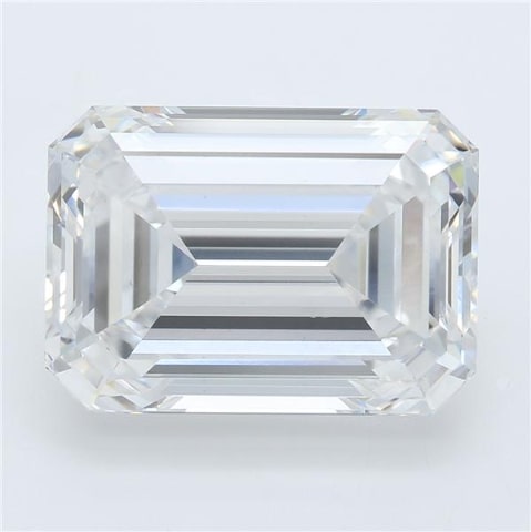 1.6 Carat Emerald Lab Diamond with  Cut Diamond in 14KT  view 1
