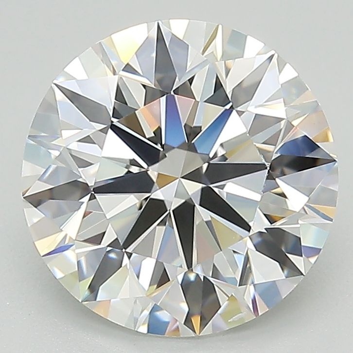 3.0 Carat Round Lab Diamond with  Cut Diamond in 14KT  view 1
