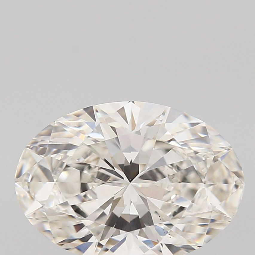 2.79 Carat Oval Lab Diamond with  Cut Diamond in 14KT  view 1
