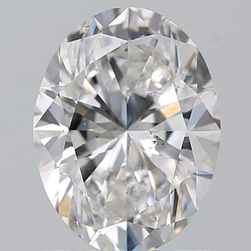 1.02 Carat Oval Natural Diamond with  Cut Diamond in 14KT  view 1
