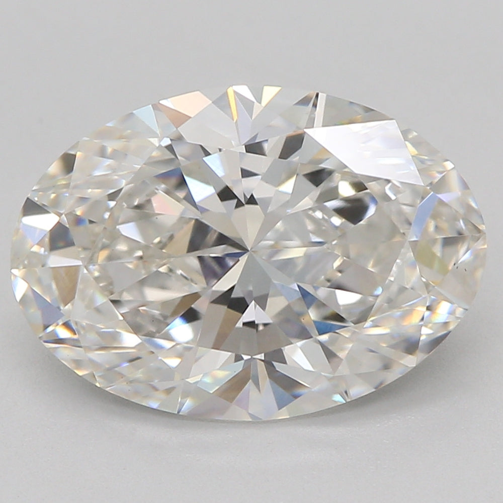 2.48 Carat Oval Lab Diamond with  Cut Diamond in 14KT  view 1
