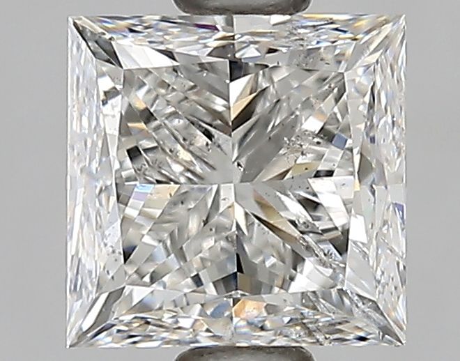 1.01 Carat Princess Natural Diamond with  Cut Diamond in 14KT  view 1
