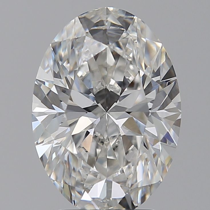 3.06 Carat Oval Lab Diamond with  Cut Diamond in 14KT  view 1
