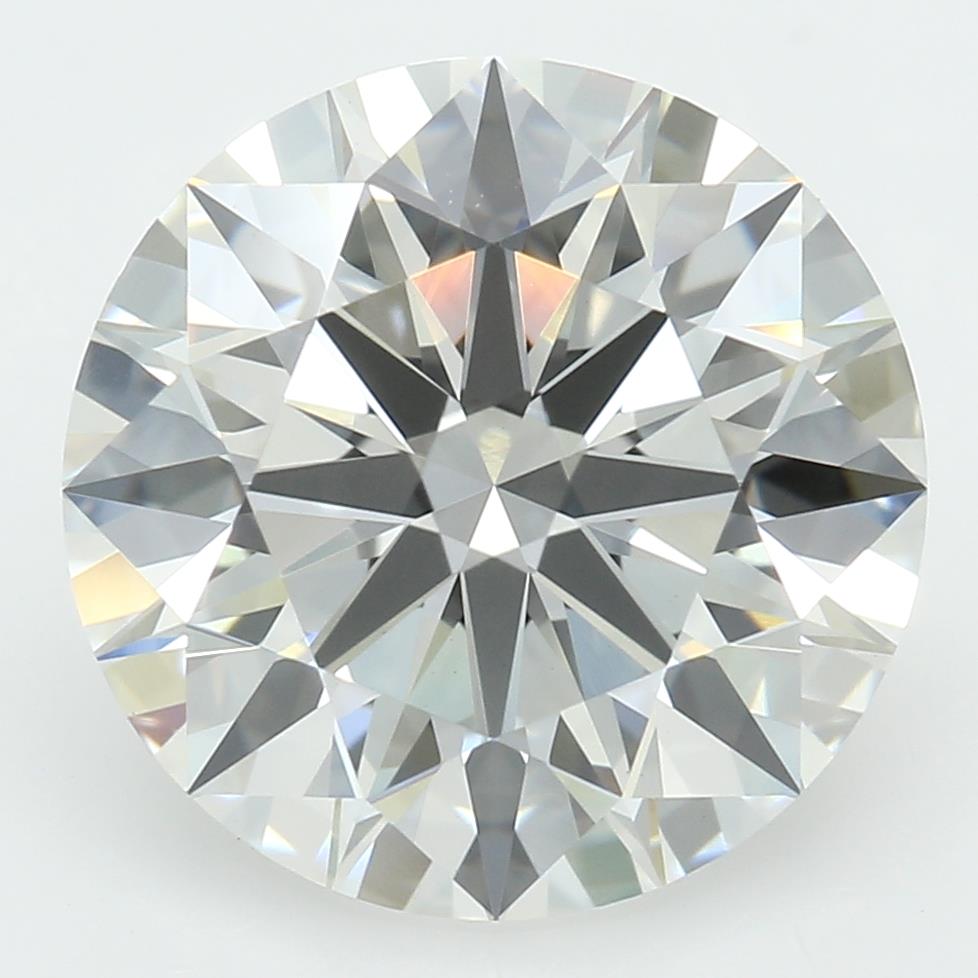 2.96 Carat Round Lab Diamond with  Cut Diamond in 14KT  view 1
