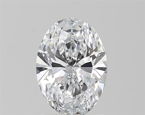 1.5 Carat Oval Lab Diamond with  Cut Diamond in 14KT  view 1

