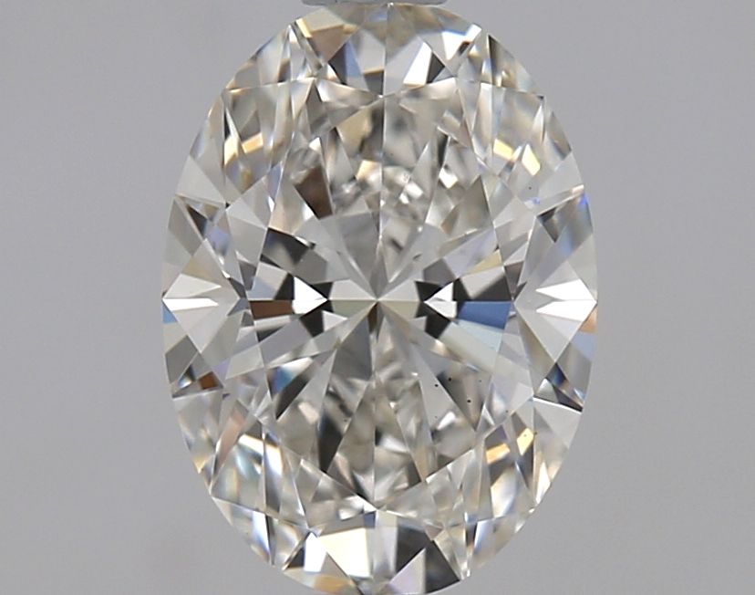 1.01 Carat Oval Lab Diamond with  Cut Diamond in 14KT  view 1
