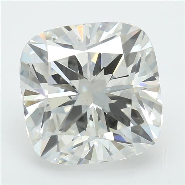 2.6 Carat Cushion Lab Diamond with  Cut Diamond in 14KT  view 1

