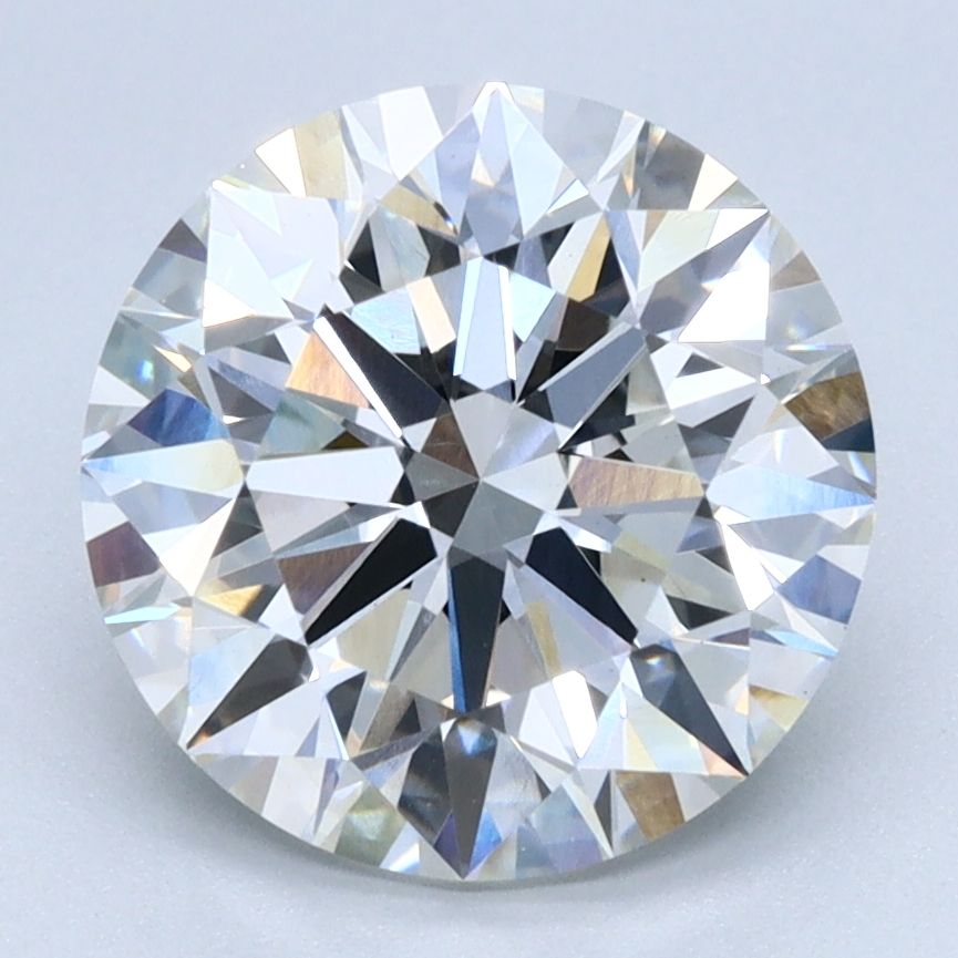 3.25 Carat Round Lab Diamond with  Cut Diamond in 14KT  view 1
