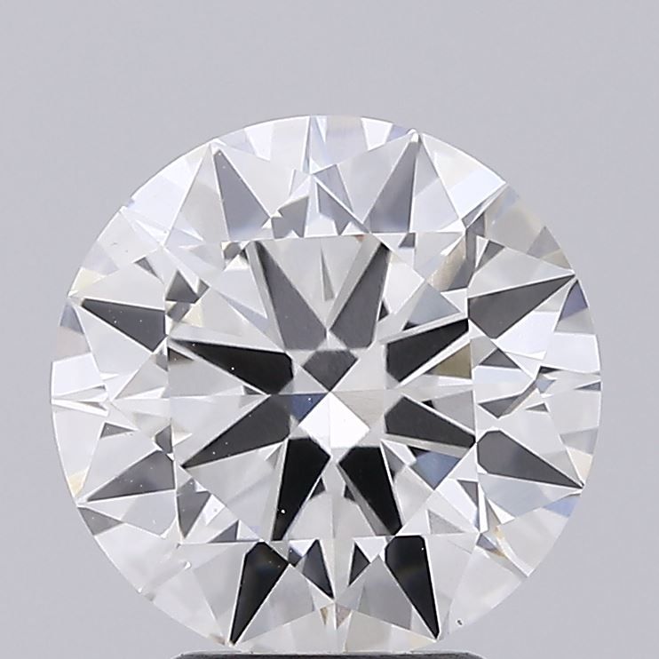 3.04 Carat Round Lab Diamond with  Cut Diamond in 14KT  view 1
