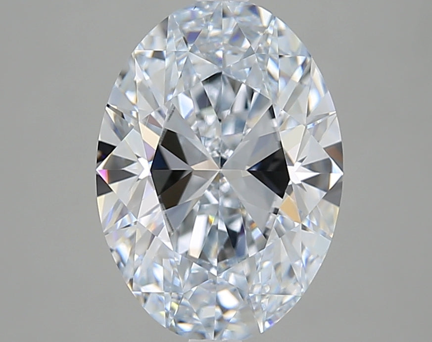 3.07 Carat Oval Lab Diamond with  Cut Diamond in 14KT  view 1
