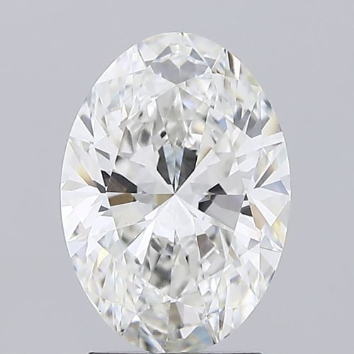2.39 Carat Oval Lab Diamond with  Cut Diamond in 14KT  view 1
