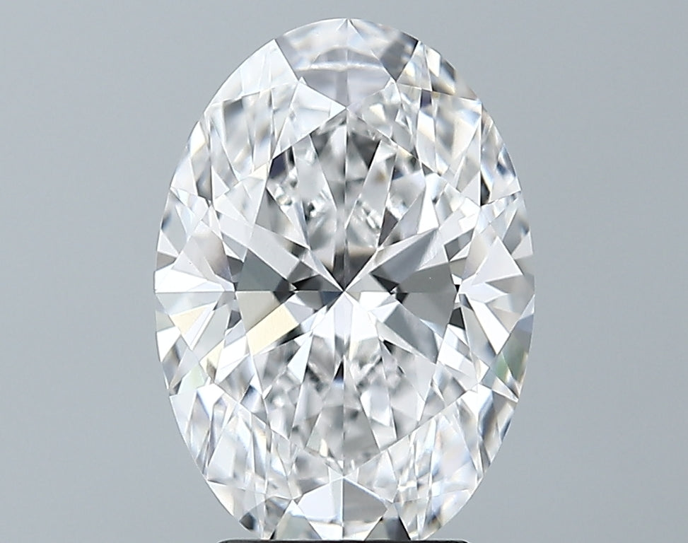3.09 Carat Oval Lab Diamond with  Cut Diamond in 14KT  view 1
