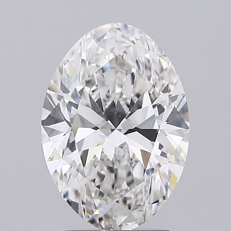 2.27 Carat Oval Lab Diamond with  Cut Diamond in 14KT  view 1
