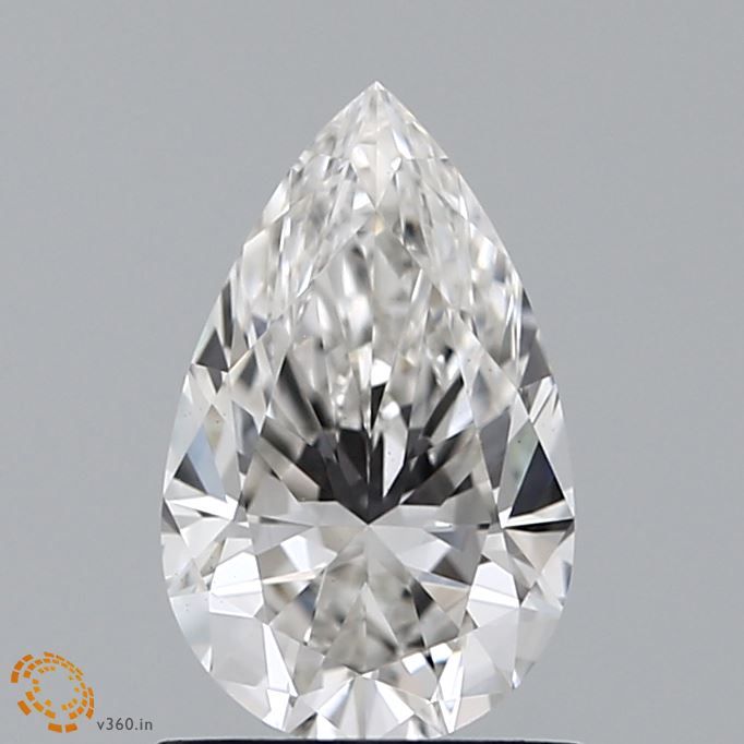 1.11 Carat Pear Lab Diamond with  Cut Diamond in 14KT  view 1
