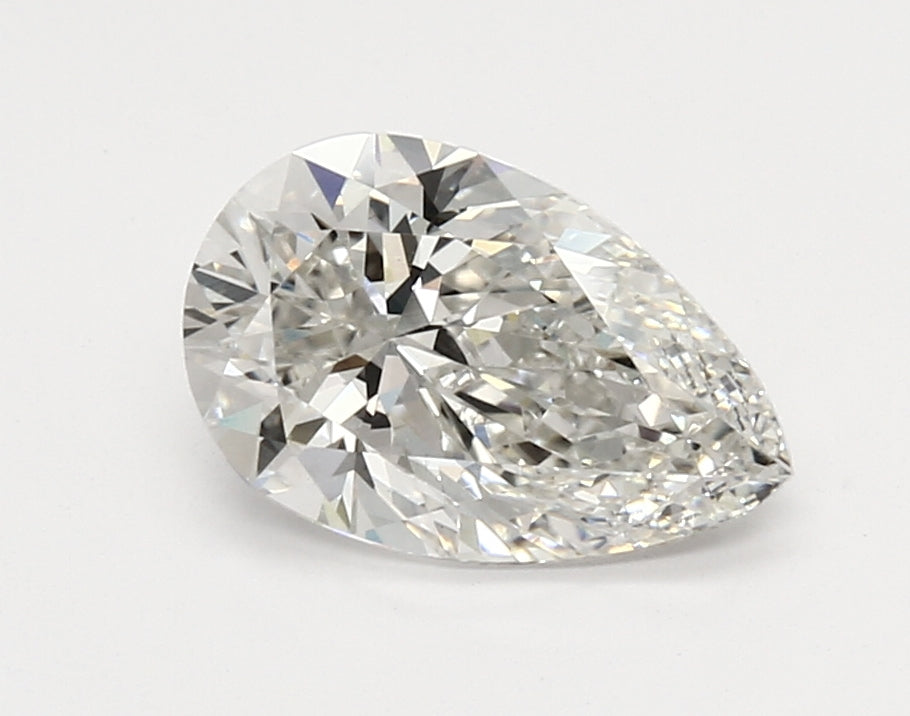 2.03 Carat Pear Lab Diamond with  Cut Diamond in 14KT  view 1

